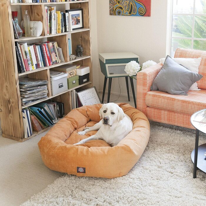Ліжко для собак Majestic Pet Villa Collection, 132,1 см, баклажан, мікрофібра, кругле, преміум-якість