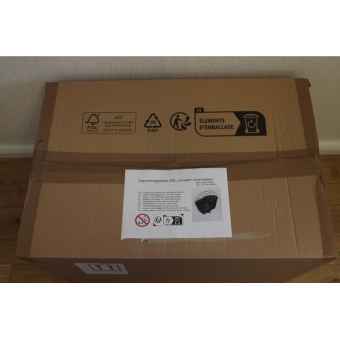 Корзина для велосипеда Marcus Weidenhandel для собак та інших тварин, чорна, XXL, з металевою сіткою