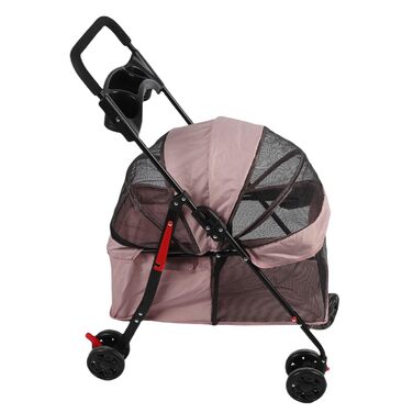 Дитяча коляска для тварин Yctze з 4 колесами, складана, з сітчастою тканиною, зручна для собак та котів, з тримачем для напоїв та універсальними колесами, ідеальна для маленьких та середніх тварин