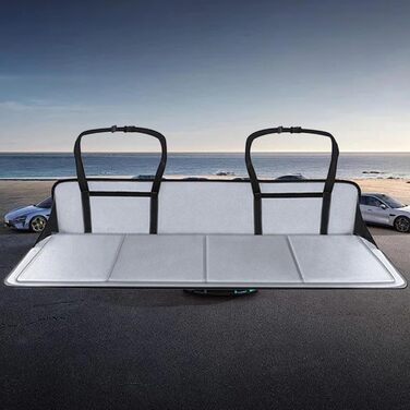 Розширювач для заднього сидіння автомобіля, 42 x 128 см, не надувний, розкладний, для багажника (сірий)