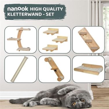 Стовпчик-дряпка для котів nanook з сизалю, настінний, 80 см