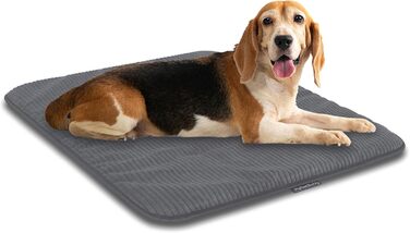 Килимок для собак MyBestBuddy Basic сірий XL з м'якої тканини для домашніх тварин - 40°C, гіпоалергенний. Підходить для великих собак, 120 x 70 см (90x70 см).