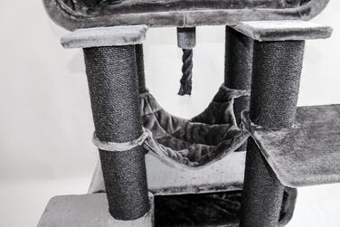 Дряпальня для котів Petrebels Maine Coon XXL, 210 см, з сизалю, чорного кольору