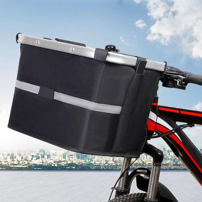 Кошик для велосипеда на кермо, для собак, для покупок, подорожей та пікніків, з адаптером для керма
