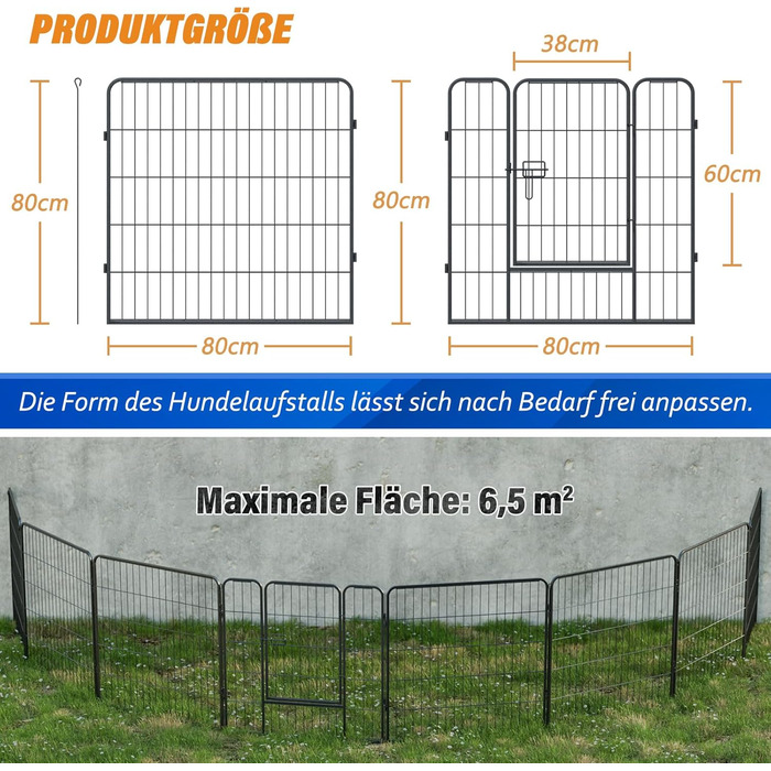 Металевий вольєр для собак та цуценят. Розсувний вольєр-загон для тварин, вигул на вулицю. 12/8 шт.
