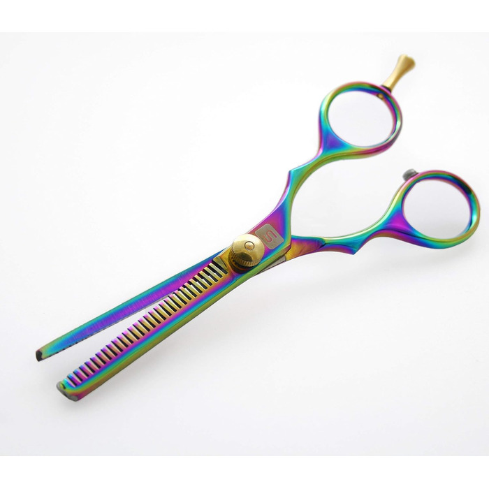 Набір професійних перукарських ножиць та ножиць для витончення, титан, 14 см, з еталоном