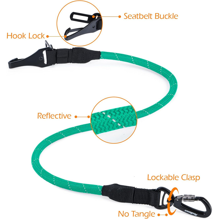 Автомобільний нашийник-пояс для собак PetBonus, надійний кріплення, для малих, середніх та великих собак, блакитний