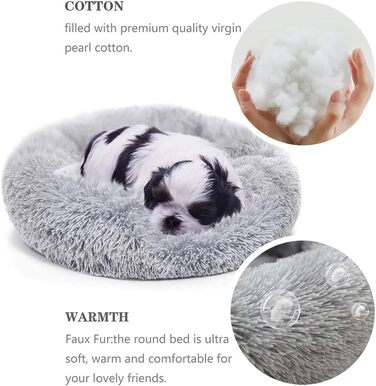 М'яке ліжко для собак Yuly, велике, середнього розміру, зручне, кругле, для котів та собак, рожеве (діаметр 100 см)