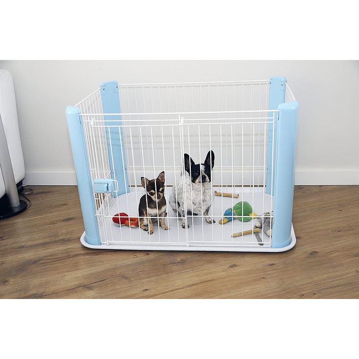 Вольєр для цуценят Iris Ohyama CLS-960, 60 см, блакитний: вольєр для собак, клітка для котів, огорожа для собак