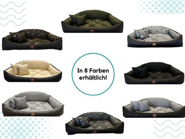 Ортопедичне ліжко для собак Dogs4Life: м'яке, миється, підходить для собак маленьких, середніх та великих порід (M, Хакі)