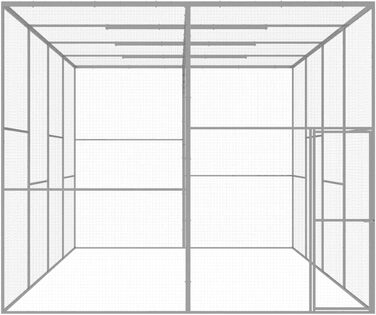 Вольєр для котів vidaXL 6x3x2,5 м, оцинкована сталь