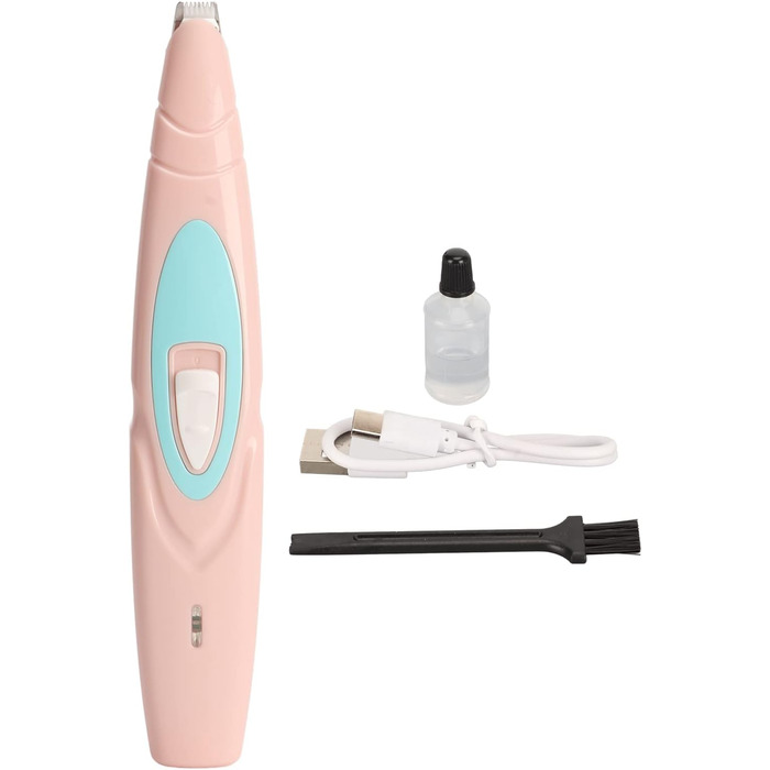 Набір для догляду за шерстю собак Flexman: акумуляторний тример, шліфувальник нігтів, для собак, котів та дрібних тварин (рожевий)