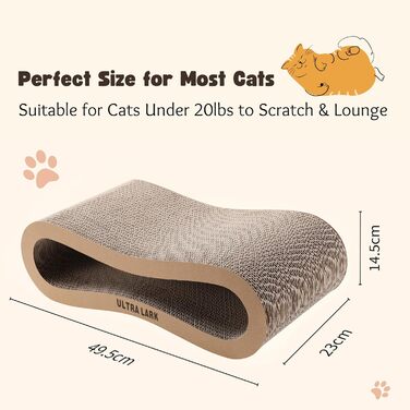 Кігтеточка ULTRALARK з ліжком та зоною відпочинку, двостороння, коричнева