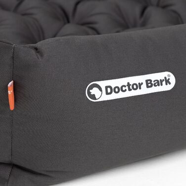 Ортопедичне ліжко для собак Doctor Bark - миється до 95°C, гігієнічне, без запаху, для середніх собак, сірий кошик з лежаком (L - 90x80 см)