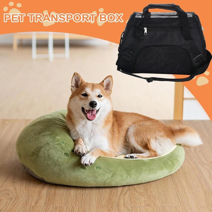 Транспортна переноска для тварин | Складна переноска з вентиляцією | Для котів, цуценят, маленьких та середніх порід. Підходить для подорожей, прогулянок та авіаперельотів