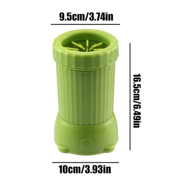 Миска для миття лап собак Youngwier | Автоматичний очищувач лап з USB-зарядкою, для дому та прогулянок, підходить для середніх та великих порід, цуценят (зелений)