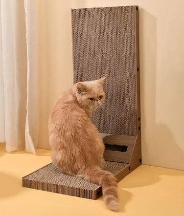Кігтеточка для котів L-подібної форми, 58 см, з картонної коробки, іграшка для котів, 58x40x25 см