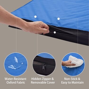 Ортопедичне собаче ліжко X-Large Marineblau: вологостійке, знімний чохол, для великих собак