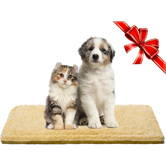 Килимок для собак у подорожі, м'яке складне ліжко для собак, килимок для переноски, плюшевий коврик для собак і котів, 70 x 50 см, коричневий