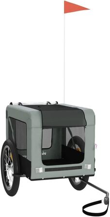 Фahrрадіальний причіп для домашніх тварин, 63 x 123 x 66 см, сірий