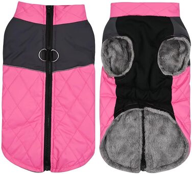 Водонепроникний теплий зимовий дощовик для собак (L) Рожевий