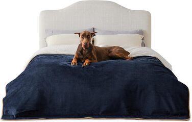 Водонепроникний плед для собак великих порід Lesure - 274x218 см, водонепроникний, миючий, флісовий, для дивана, Navyblau (XXXXL)