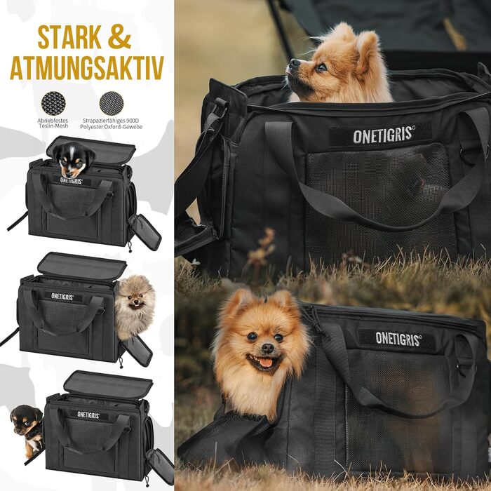 Транспортна сумка для собак OneTigris, переноска для котів та цуценят до 5 кг, M 2.0