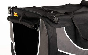 Транспортна переноска для собак CoolPet Box, 82x59x59 см, чорна. Складана переноска-будка для собак, автобокс, клітка для перевезення