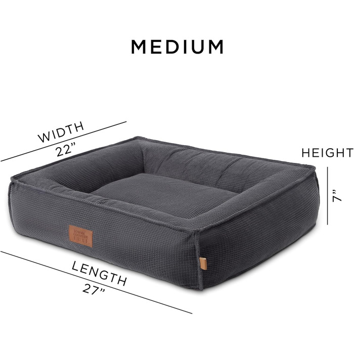 Крізьовий лежак для домашніх тварин Town & Country Luxe CuddleTown, розмір M, 68x57x17 см, кремовий, знімний чохол, протиковзке дно