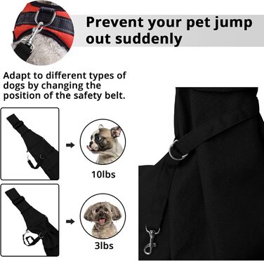 Транспортна сумка для собак та інших домашніх тварин Lyneun, регульована, дихаюча, для прогулянок та активного відпочинку (чорна)