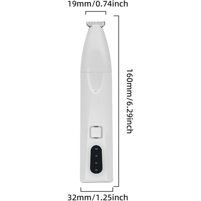 Бездротовий собачий триммер з LED-підсвічуванням та низьким рівнем шуму, цифрова панель, 2 швидкості, аксесуари для догляду вдома та в подорожах