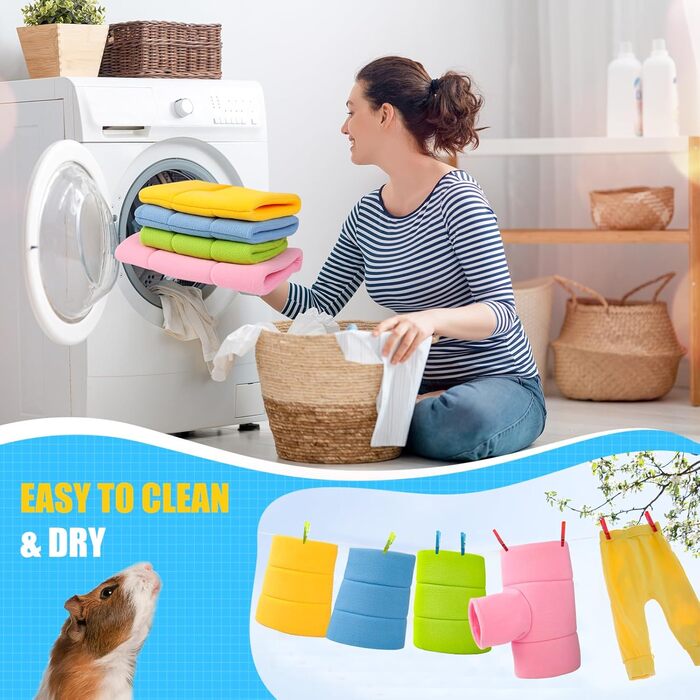 Туннель для морських свинок ONEJU, 2-сторонній, для гри та відпочинку, миється, з блискавкою, для зберігання, кольоровий