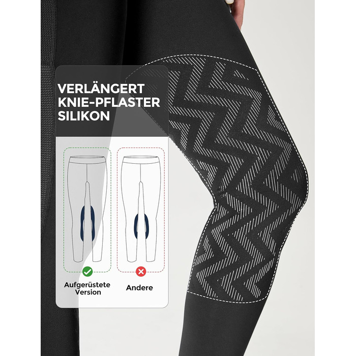 Спортивні штани для верхової їзди FitsT4 для жінок та дівчаток. Легінси для верхової їзди з силіконовими накладками на колінах, з боковими кишенями, дихаючі та еластичні. Ідеально підходять для верхової школи та їзди на велосипеді навесні/влітку. Чорний к