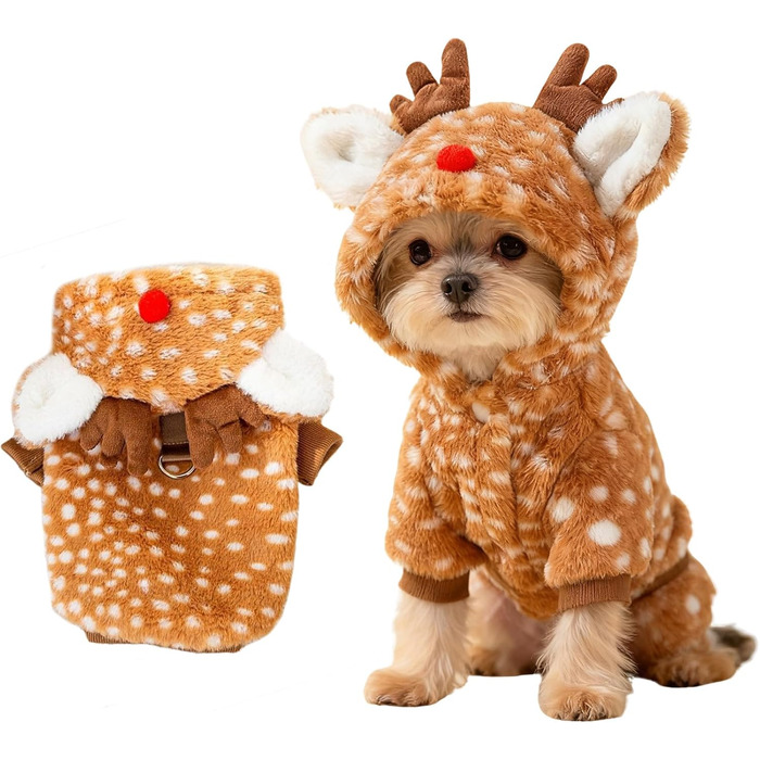Костюм для тварин на Різдво: костюм для котів та собак (Elch M)