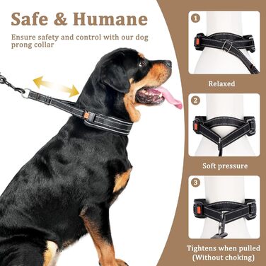 Нашийник для собак від тяги Mayerzon Martingale, світловідбиваючий, для великих та середніх порід (Пітбуль, Малінуа, Доберман), з пряжкою