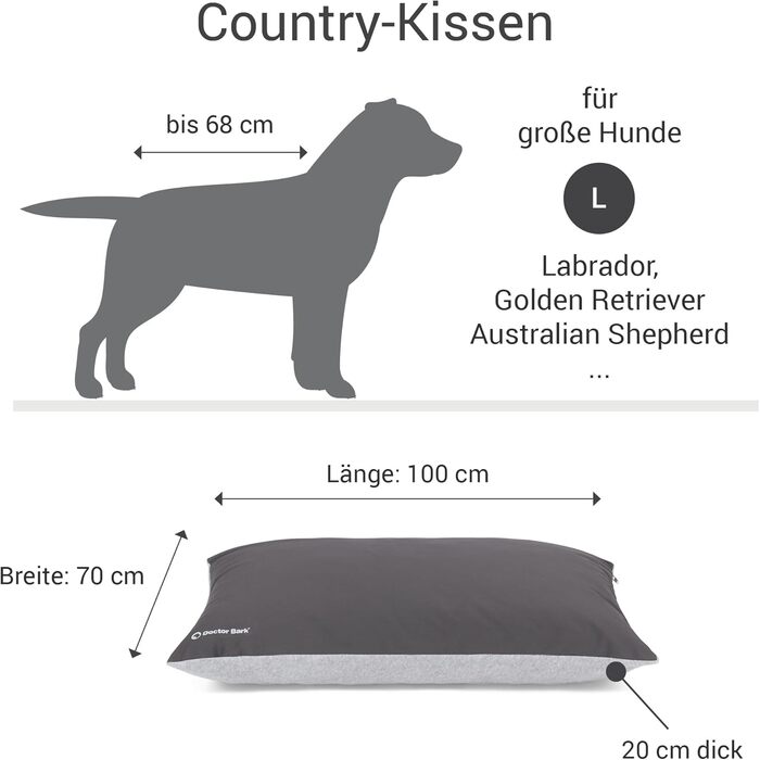 М'яке ліжко для собак великих порід Doctor Bark GreenLabel - ліжко-подушка, зелений колір, велике (L), знімний чохол, легко миється