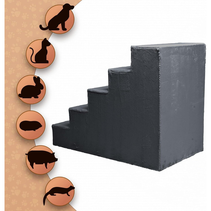 Сходи для собак Mg Design Marineblau: стабільна дерев'яна конструкція, для собак та котів, 40 x 45 x 5 см, 71 x 40.5 x 56 см