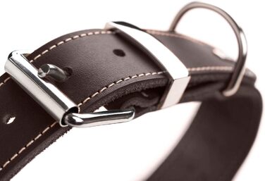 Нашийник для собак Hunter Aalborg Special, шкіряний, міцний, комфортний, розмір M, темно-коричневий, 80 см