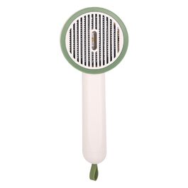 Гребінець для собак та цуценят Slicker від випадання шерсті. Ергономічна гребінець з кнопкою розплутування для щоденного догляду. Білий колір.