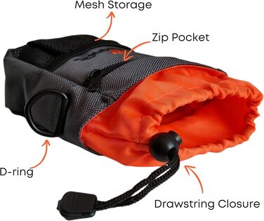 Сумка для ласощів Sweetie для прогулянок та тренувань: з тримачем для пакетів, складною мискою та безкоштовним клікером – ідеальний набір для цуценят. Замкнення на шнурку