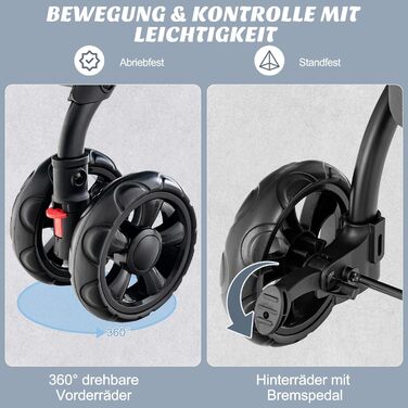 Візок для собак COSTWAY 3 в 1: візок-переноска з 2 ярусами, сітчасті вікна, кишені, подушки, Оксфорд та метал, для тварин до 16 кг, складаний, для собак, котів, домашніх тварин (Сірий)