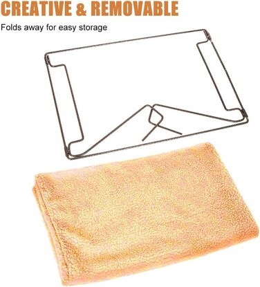 Кішечкове ліжко-грілка з металевим каркасом, миється, для котів та собак до 5 кг, бежеве