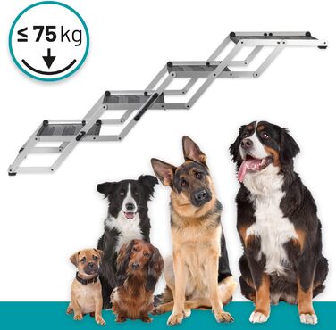 Сходинка для собак VOSS.PET, 4 сходинки, з алюмінію, з килимком, для автомобіля