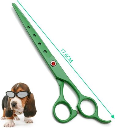 Набір професійних ножиць для собак 4 в 1: прямі, зубчасті, вигнуті ножиці + гребінець. Підходить для собак, котів та інших тварин