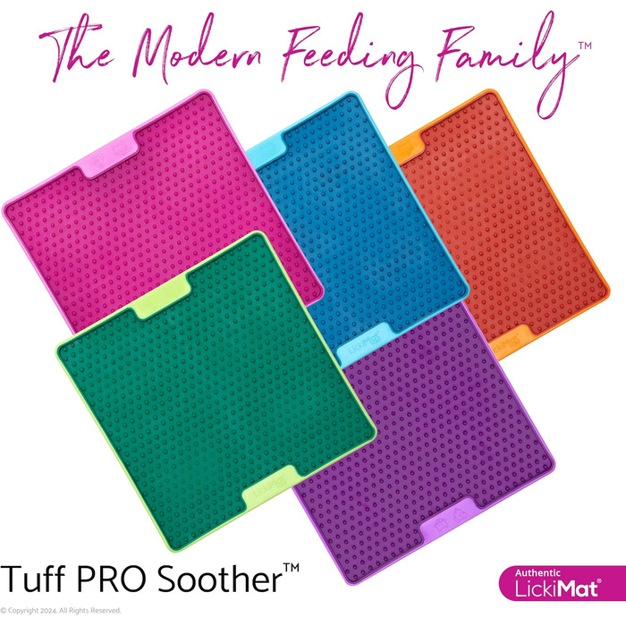 LickiMat PRO Tuff для собак: міцна інтерактивна килимок-іграшка для собак, заспокоює, альтернатива пазлам та повільному годувальнику, підходить для арахісової пасти, йогурту, корисних смаколиків, фіолетовий