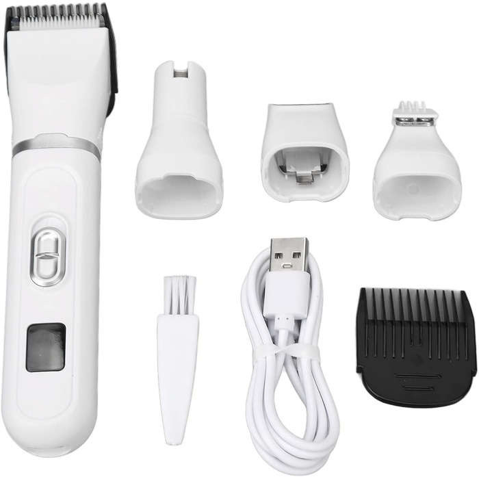 Машинка для стрижки собак Asixxsix з 4 лезами, тиха, безпечна, багатофункціональна, набір для грумінгу, бездротова