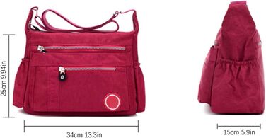 Жіноча сумка-тоут Nyon-Stoff з великою місткістю, водонепроникна, з регульованим ремінцем, декілька кишень - Zjsjm1106