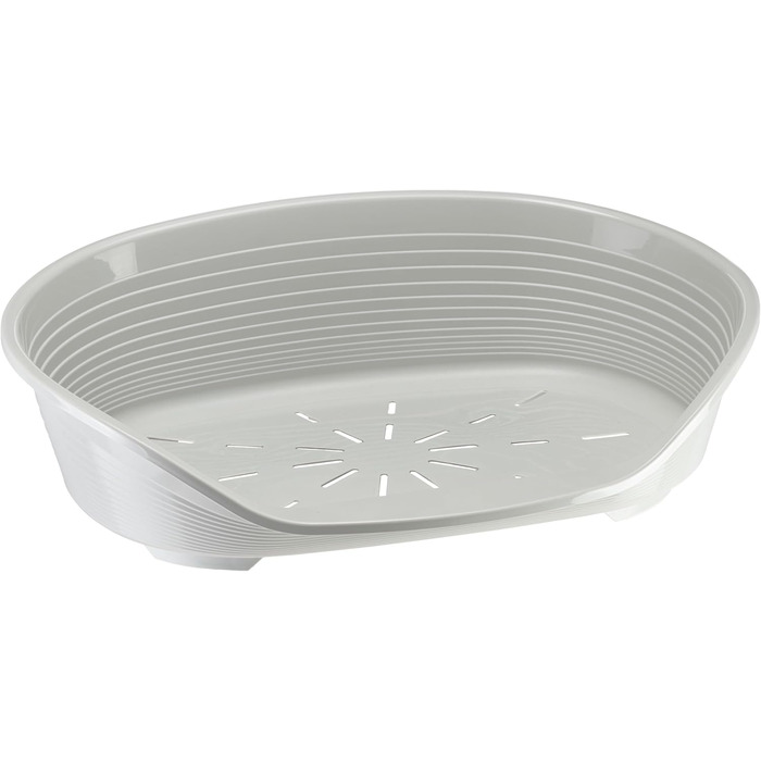Ліжко для собак Ferplast Siesta Deluxe, велике, пластикове, сіре, 84 x 55 x 28,5 см