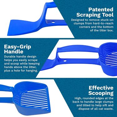 Лопатка для прибирання туалету Scrape 'N' Scoop, синя