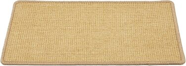 Килимок для котів з сизалю - міцний коврик-кігтеточка з 100% сизалю, бежевий (набір 2 шт., 40 x 60 см)
